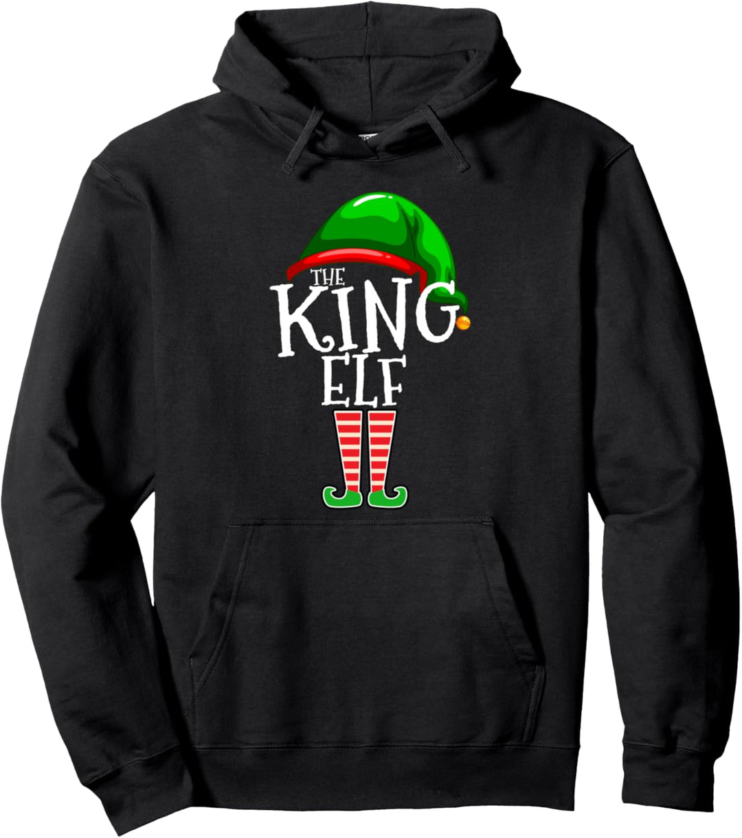 The King Elf Family Matching Group Christmas Gift Men Dad Pullover Hoodie