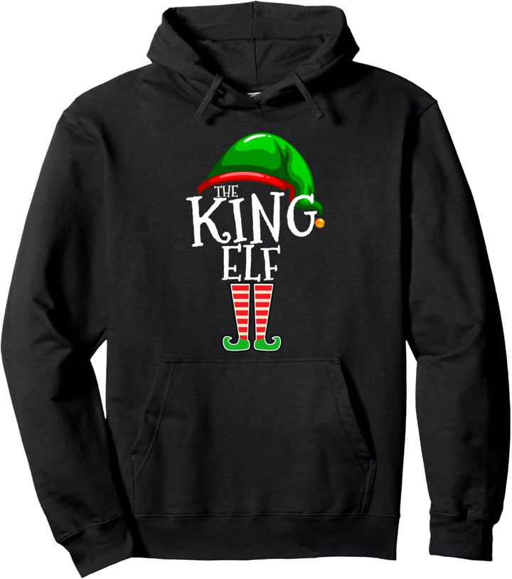 The King Elf Family Matching Group Christmas Gift Men Dad Pullover Hoodie