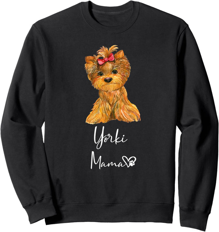 Yorki Mama Hundemama Yorkshire Hund Frauchen Geschenk Sweatshirt