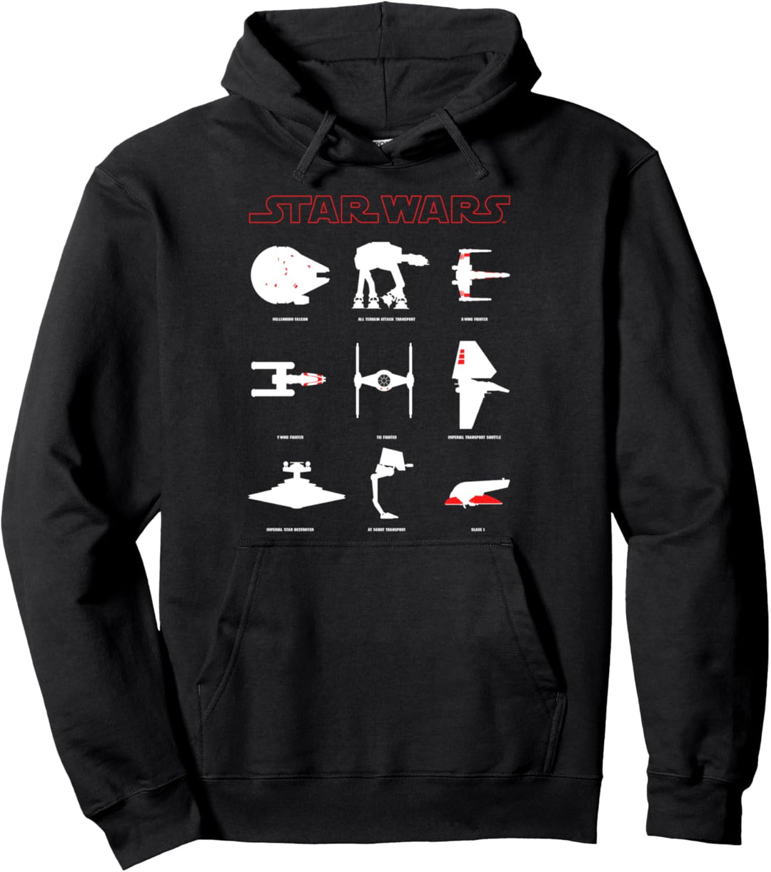 Star Wars Starships Run Through Poster Pullover Hoodie