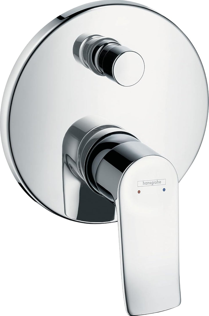 hansgrohe Metris Unterputz Wannenarmatur, für 2 Funktionen, Chrom rund Wanne ohne Sicherungskombinat