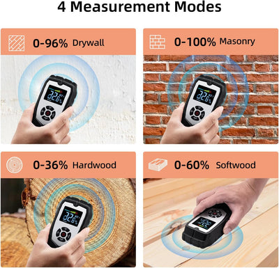 Tolesum Feuchtigkeitsmessgerät Wand,Feuchtigkeitsmesser für Wände Mauerwerk Wand,Zerstörungsfreie Me