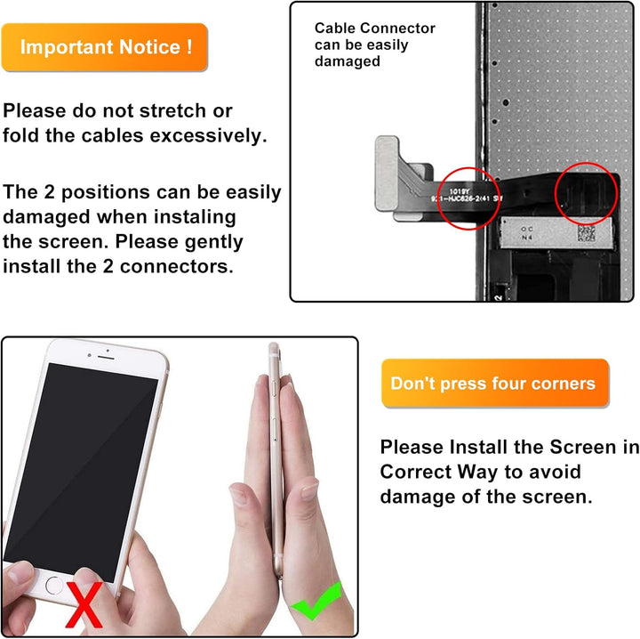 LL TRADER Display für iPhone 8 LCD 4,7 Zoll FHD Ersatz 3D Touch Digitizer Assembly und Reparaturset