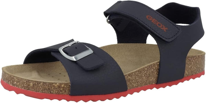 Geox Jungen J Ghita Boy B Sandalen 25 EU Navy Red, 25 EU Navy Red