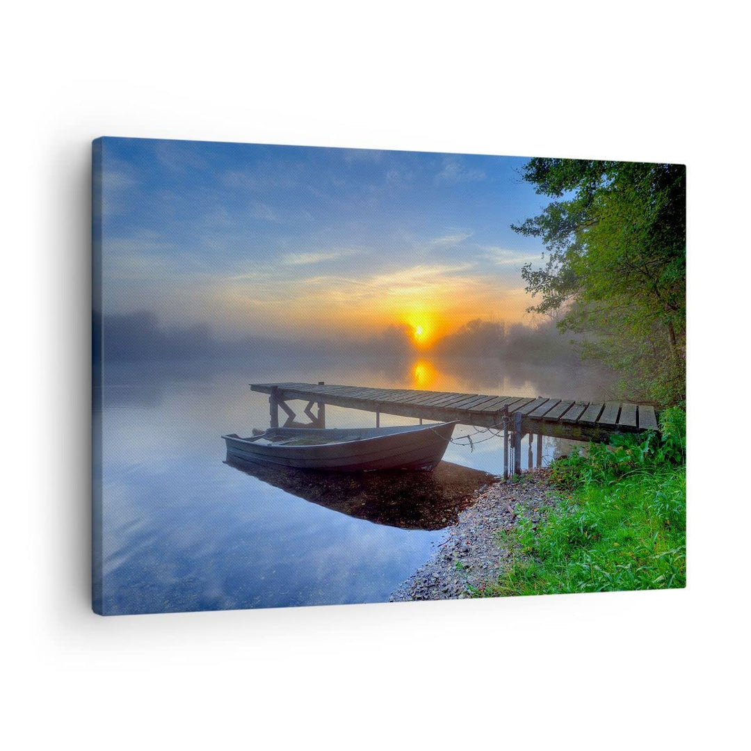 Bilder auf Leinwand Landschaft Meer Sommer Sonne Leinwandbild 70x50cm Wandbilder Dekoration Wohnzimm