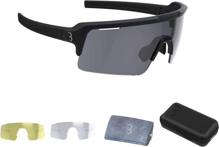 BBB Cycling Unisex-Adult Fahrrad Sportbrille Modernes Grosses Glas Grilamid MTB Rennrad Kies Damen u
