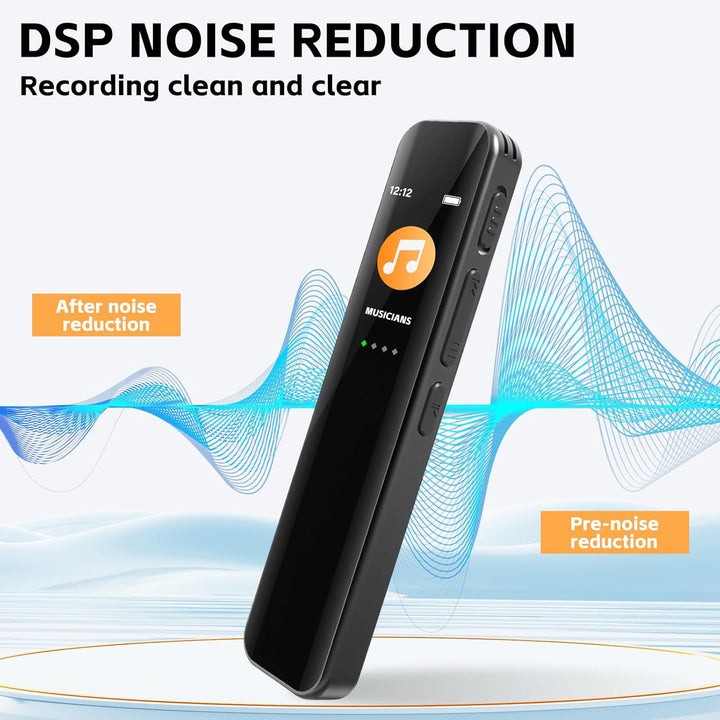 Diktiergerät Mini 64GB, Aufnahmegerät, Digitales Diktiergerät, Diktiergerät Digital mit Wiedergabe,