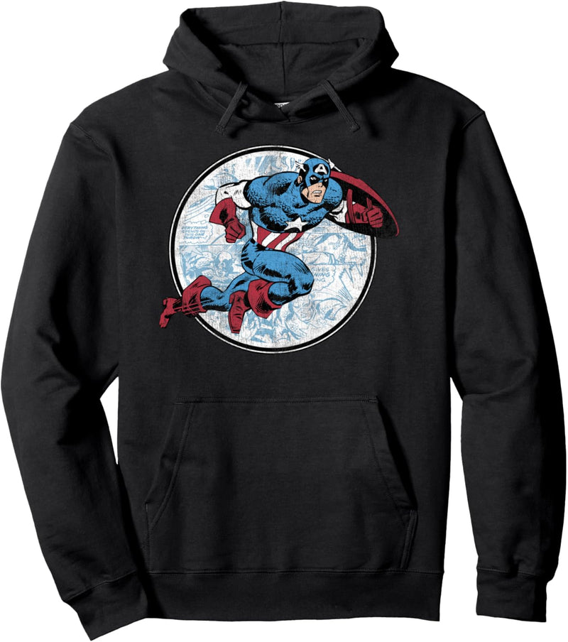 Marvel Captain America Circle Comic Fill Pullover Hoodie