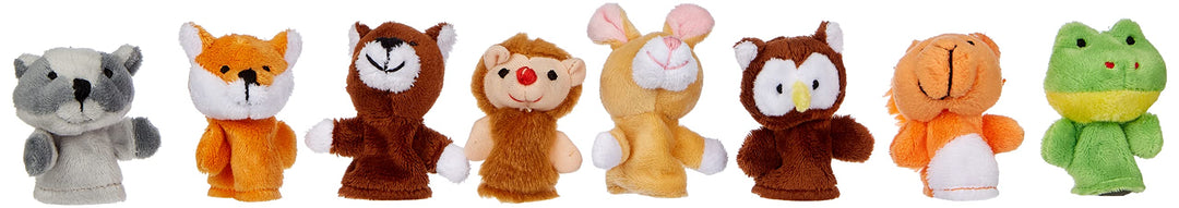 goki 50962 - Fingerpuppen-Set Waldtiere 8er Set aus Stoff