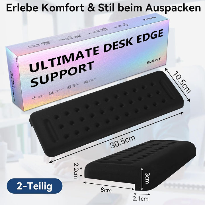 L-förmige Armauflage für Schreibtischkante, 2er Set Memory-Schaum Handgelenkauflage & Ellbogenauflag