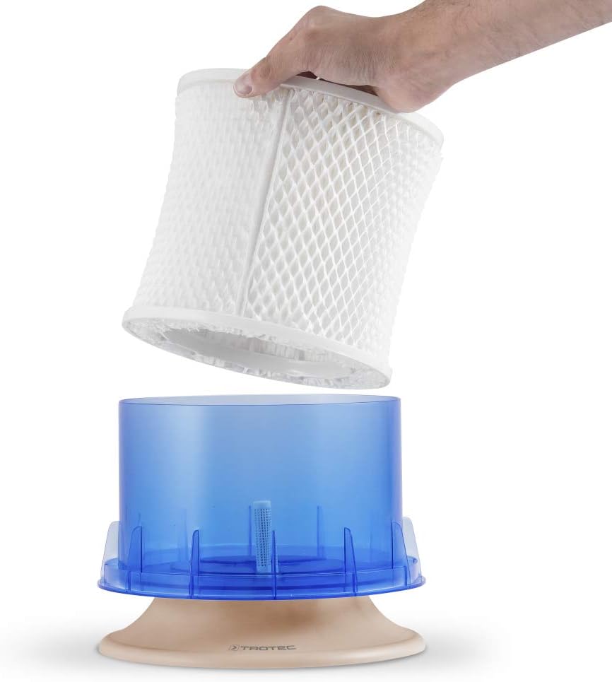 TROTEC Luftbefeuchter B 24 E – Raumbefeuchter für grosse Räume bis 24 m²/ 60 m³, 3 l Tank, Aroma-Dif