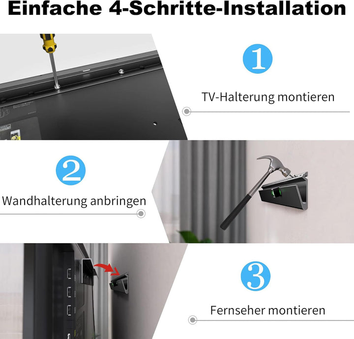 Auoace TV Wandhalterung Fernseher für 32-75 Zoll, bis zu 68kg, TV Halterung für Gipskartonwände und