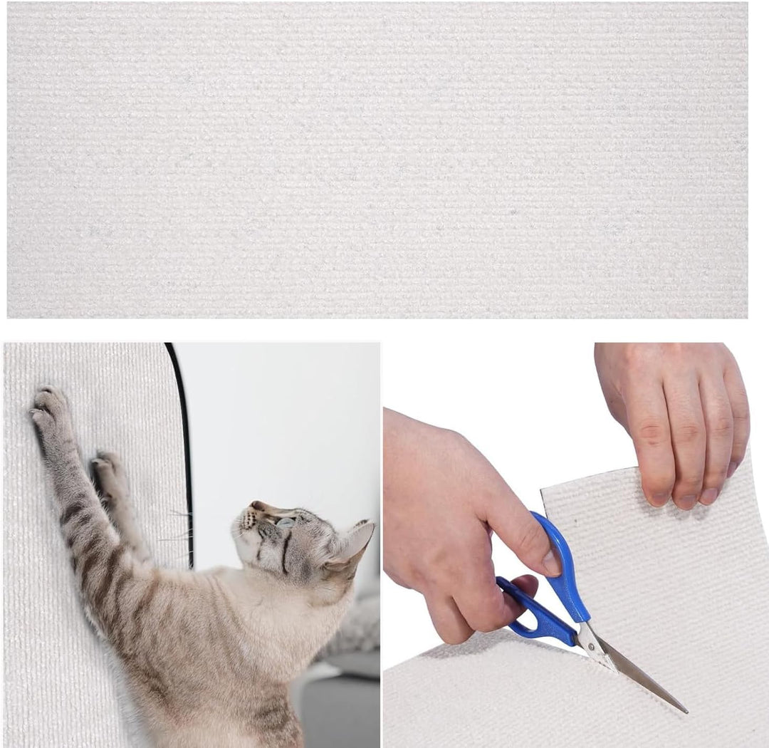 Katzen Kratzmatte Selbstklebend XXL, 200 x 40 cm, Kratzschutz für Sofa und Wände, Katzenteppich für