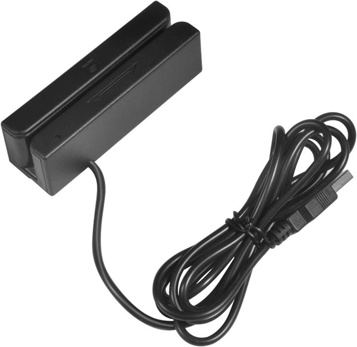 Cuifati Magnetischer USB-Kreditkartenleser, 3-Spur-Smartcard-Leser MSR580, für TXT, Word, Excel, POS
