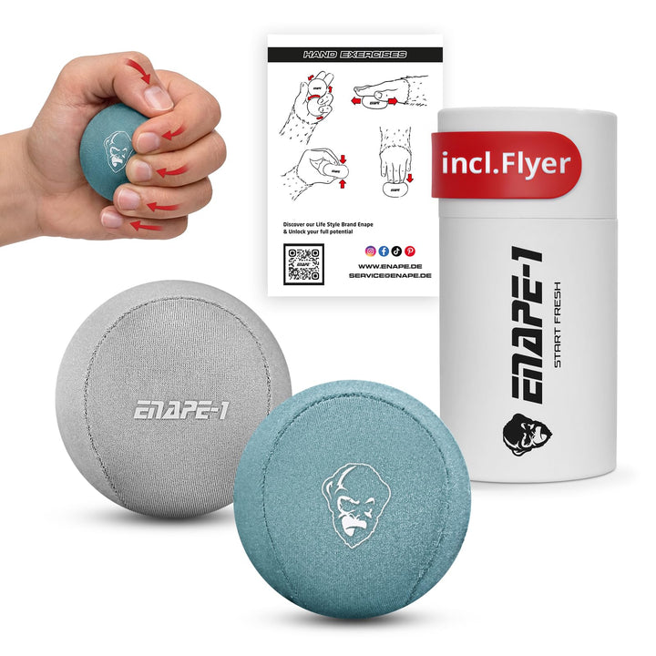2er Set Anti-Stressbälle für Erwachsene – Handtrainer mit 2 Widerständen für Stressabbau, Fingertrai