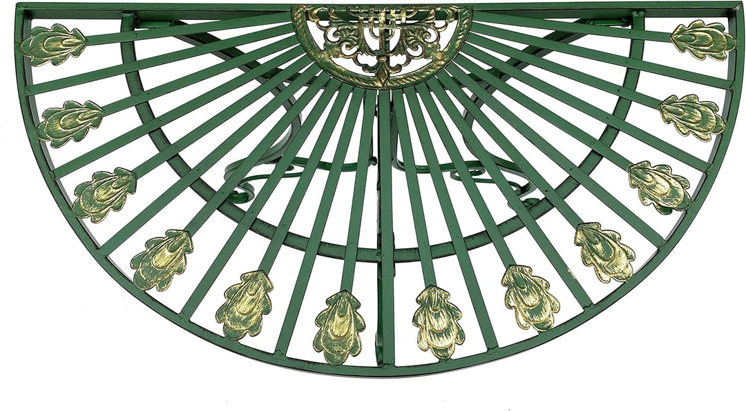 DanDiBo Tisch Halbrund Wandtisch 93995 Beistelltisch Metall 80 cm Gartentisch Halbtisch Halbrundtisc