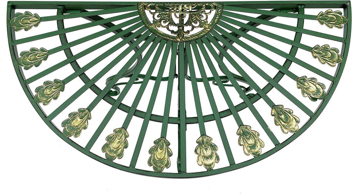 DanDiBo Tisch Halbrund Wandtisch 93995 Beistelltisch Metall 80 cm Gartentisch Halbtisch Halbrundtisc