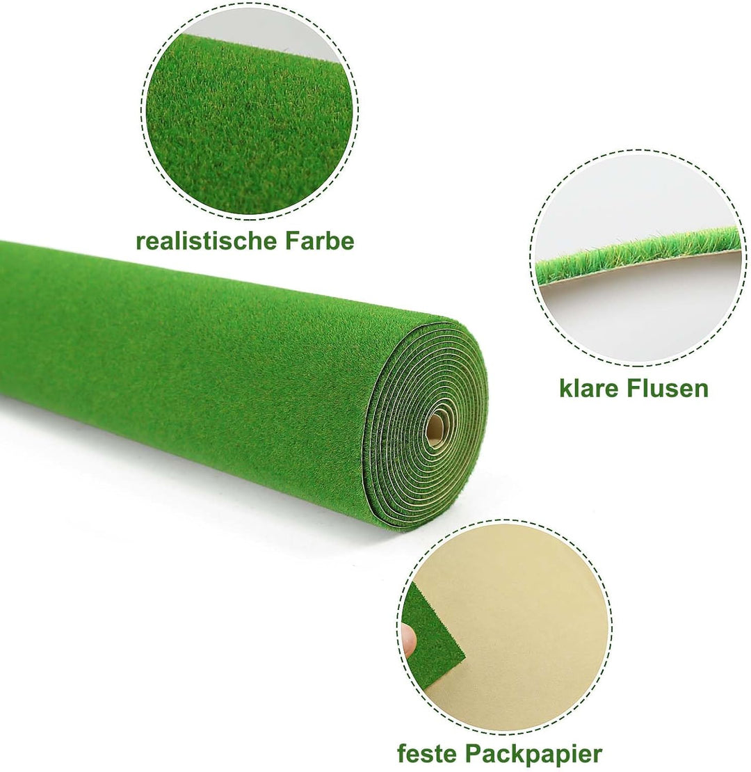Evemodel 200*41 cm Modelleisenbahnrasen Rasenmatte Grasmatte Landschaftsbau Farblich Sortiert Wiesen
