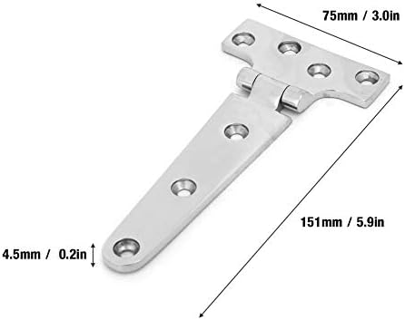 FTVOGUE Verdickt Edelstahl Scharniere Blatt T Typ Scharnier Hause Tür Tor Zubehör für Gartenhaus Tür