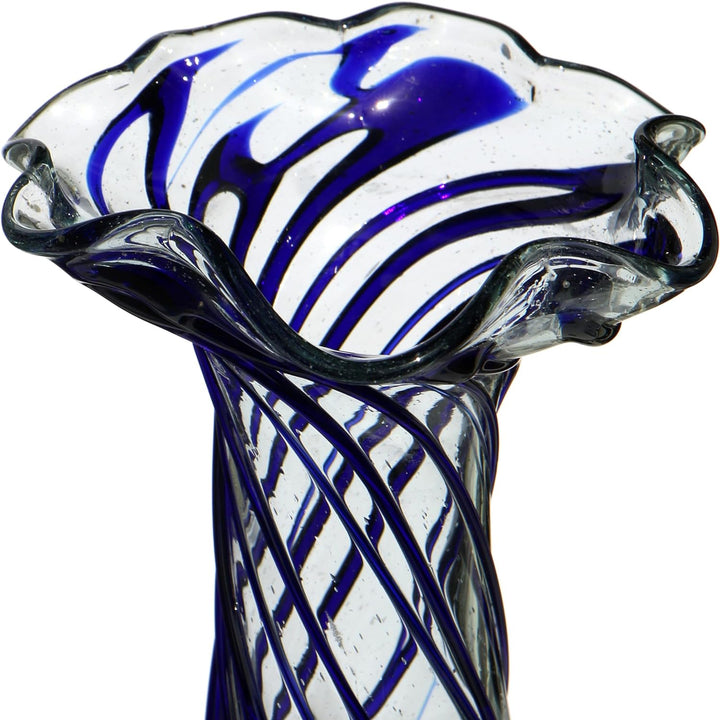 Wogeka - Glas Vase Venezia auf Wurzel-Holz - im modernen Style als Geschenk-Idee zu Weihnachten Gebu