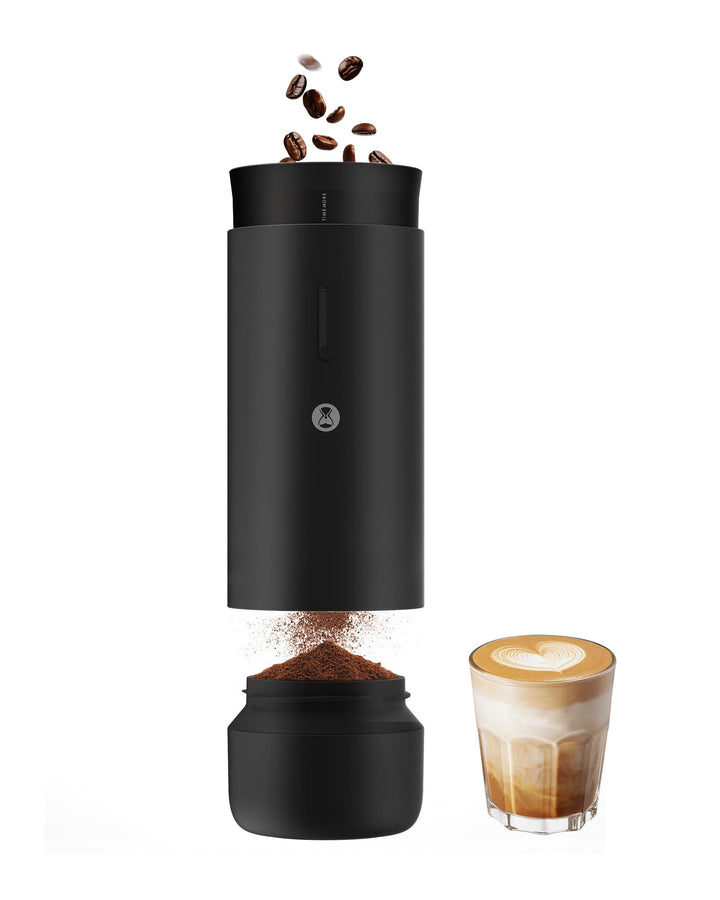 TIMEMORE Elektrische Kaffeemühle Whirly 01S, Tragbares Kegelmahlwerk mit 30 Mahlstufen Espresso/Pour