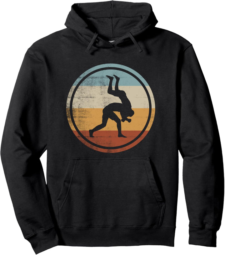 Retro Vintage Ringer Design Wrestling Ringen Pullover Hoodie