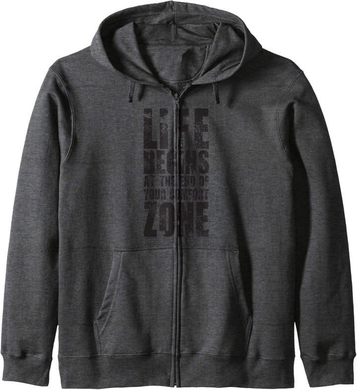 Life Begins at the End of your Comfort Zone Geschenk Kapuzenjacke