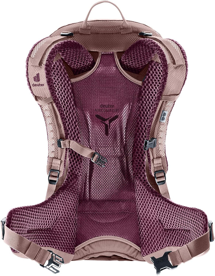 deuter Futura 25 SL Damen Wanderrucksack mit Netzrücken &amp; Regenhülle Cassis-ashrose, Cassis-ashrose