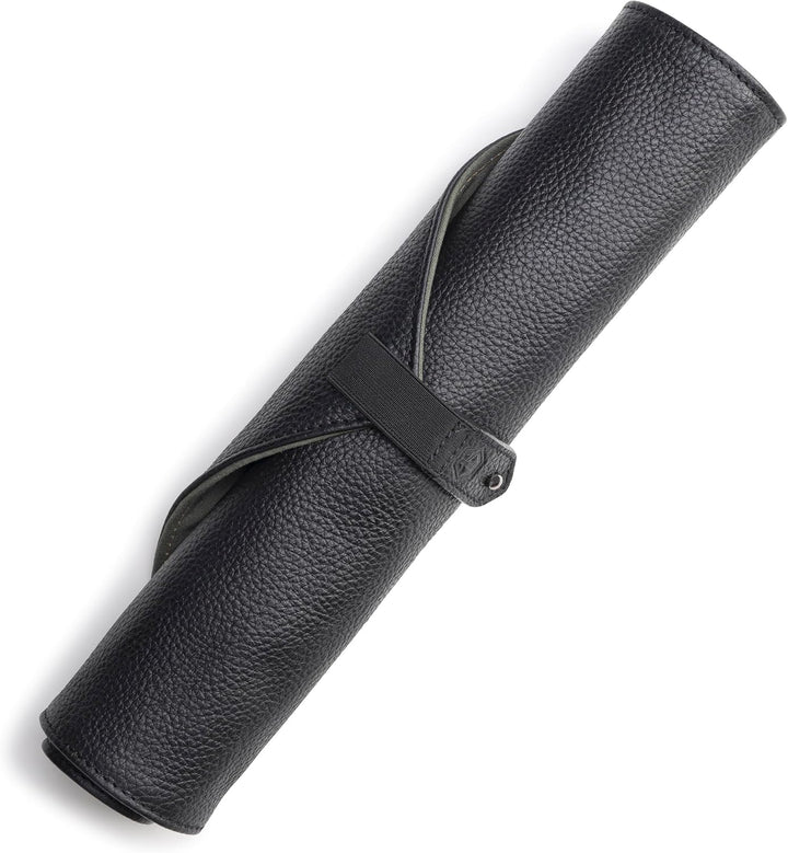 Angus Stoke Messertasche für Kochmesser aus Büffelleder, Exklusive 7-Fach Messerrolltasche mit Extra