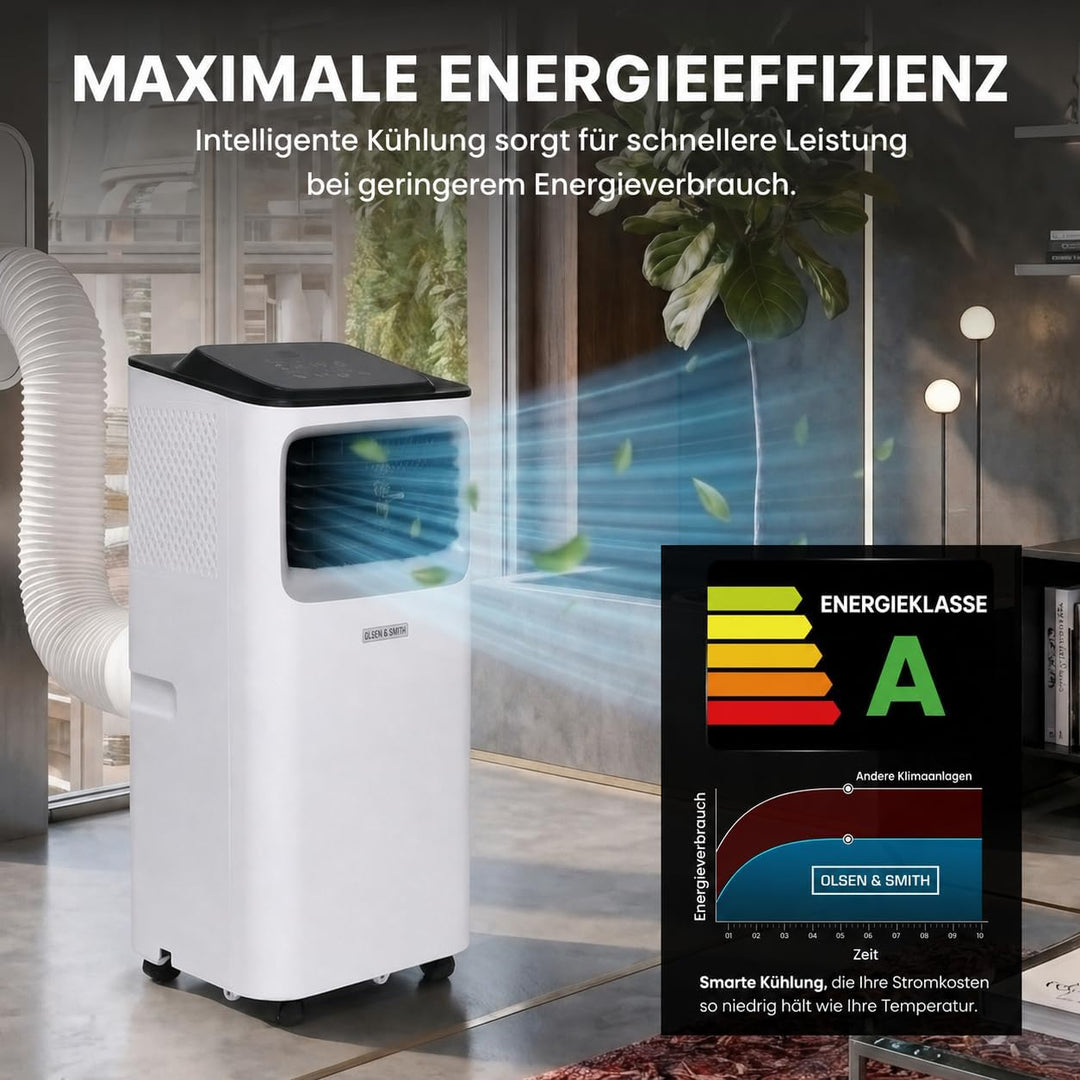 Olsen &amp; Smith 7000 BTU Mobile Klimaanlage, 3-in-1 mit Abluftschlauch 7000btu, 7000btu
