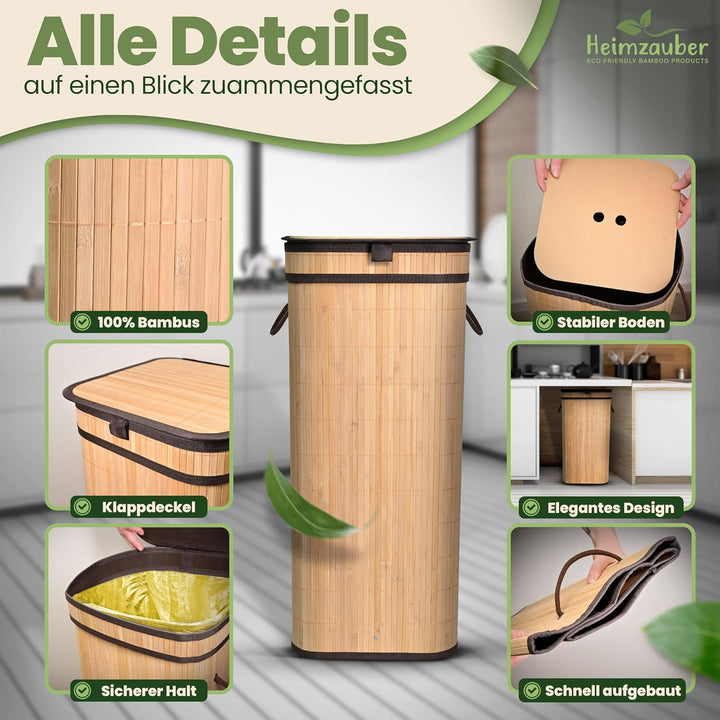 Mülleimer Küche, Gelber Sack Ständer, 80L, Müllsackständer, Mülleimer Gelber Sack, Abfalleimer Küche