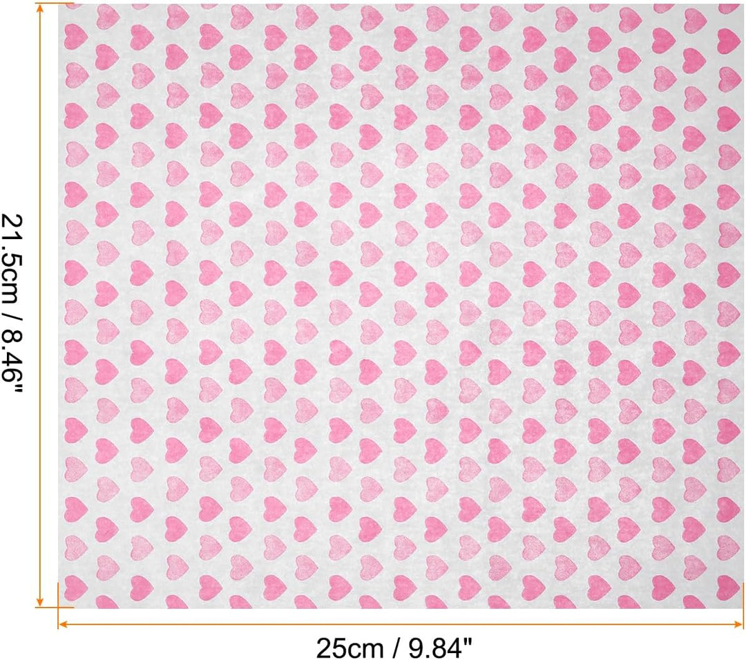 QUARKZMAN 100 Stück Quadratische Herz Muster Wachspapier Blätter 9,84" x 8,46" Öl-absorbierendes Tro