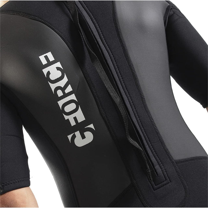GUL Mens G-Force 3mm Back Zip Shorty Wetsuit - Schwarz - Easy Stretch - 80% D-Flex - Panels für eine
