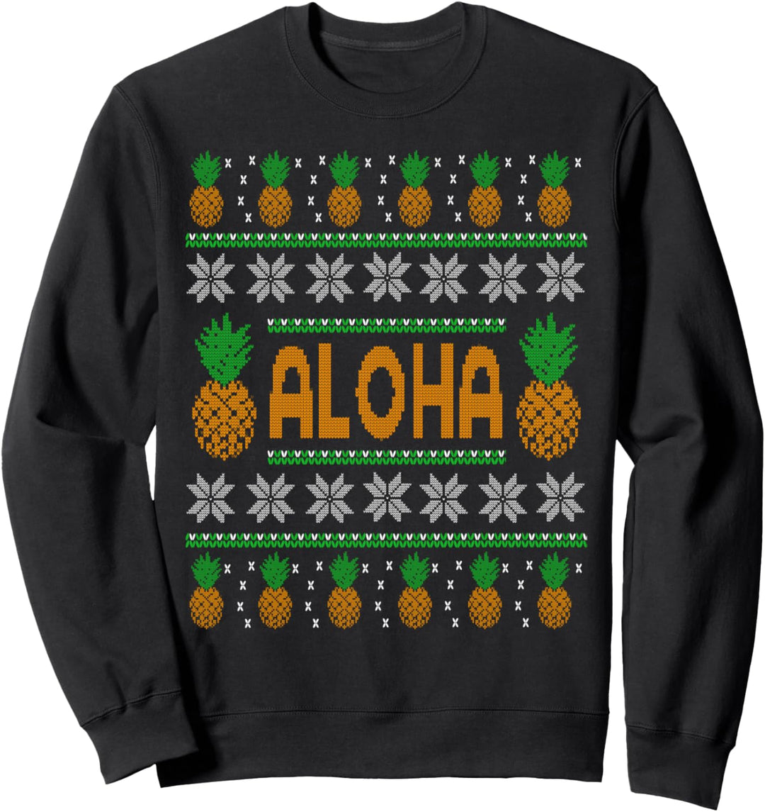Ananas Hässliche Weihnachten - Aloha Ananas Weihnachten Sweatshirt