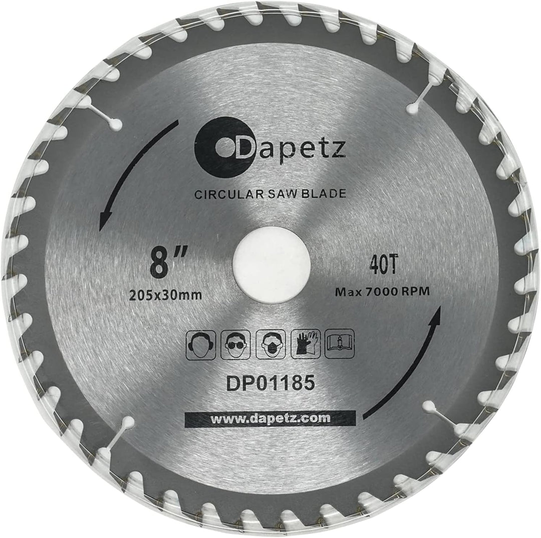 Silverl Rückpolster Kreissägeblätter TCT Kreissägeblätter 3pk 205 x 30 - 25, 18, 16 mm Ringe Kreissä
