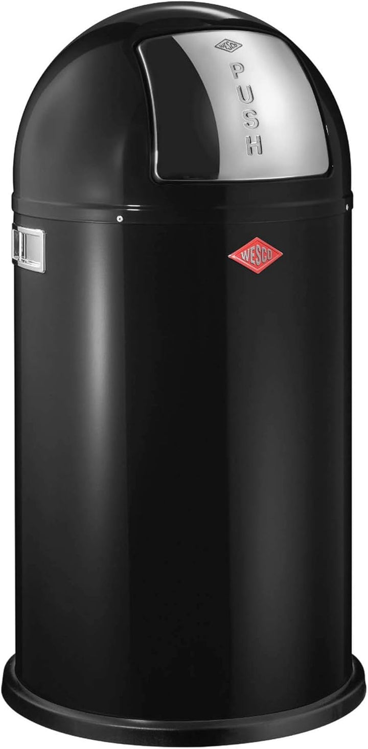 Wesco 175 831 Pushboy Abfallsammler 50 Liter schwarz 40 x 40 x 75.5cm (L/B/H),