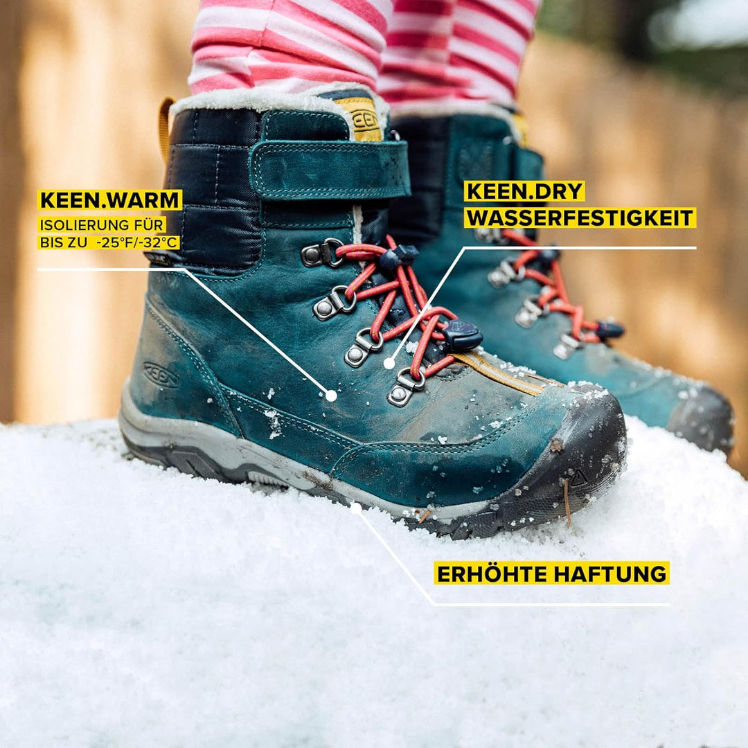 KEEN Unisex Kinder Kanibou Waterproof Schneestiefel 25 EU Black Magnet, 25 EU Black Magnet