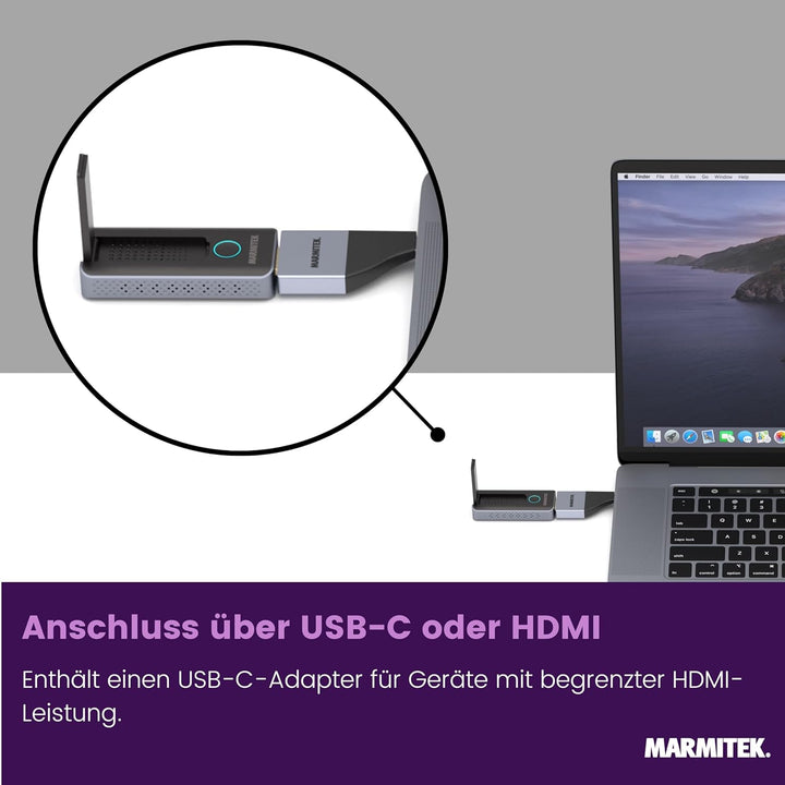 Drathlose HDMI Extender – Marmitek STS1-1080p Full HD – Kabelloses HDMI-Sender – Verbinden Sie Ihren