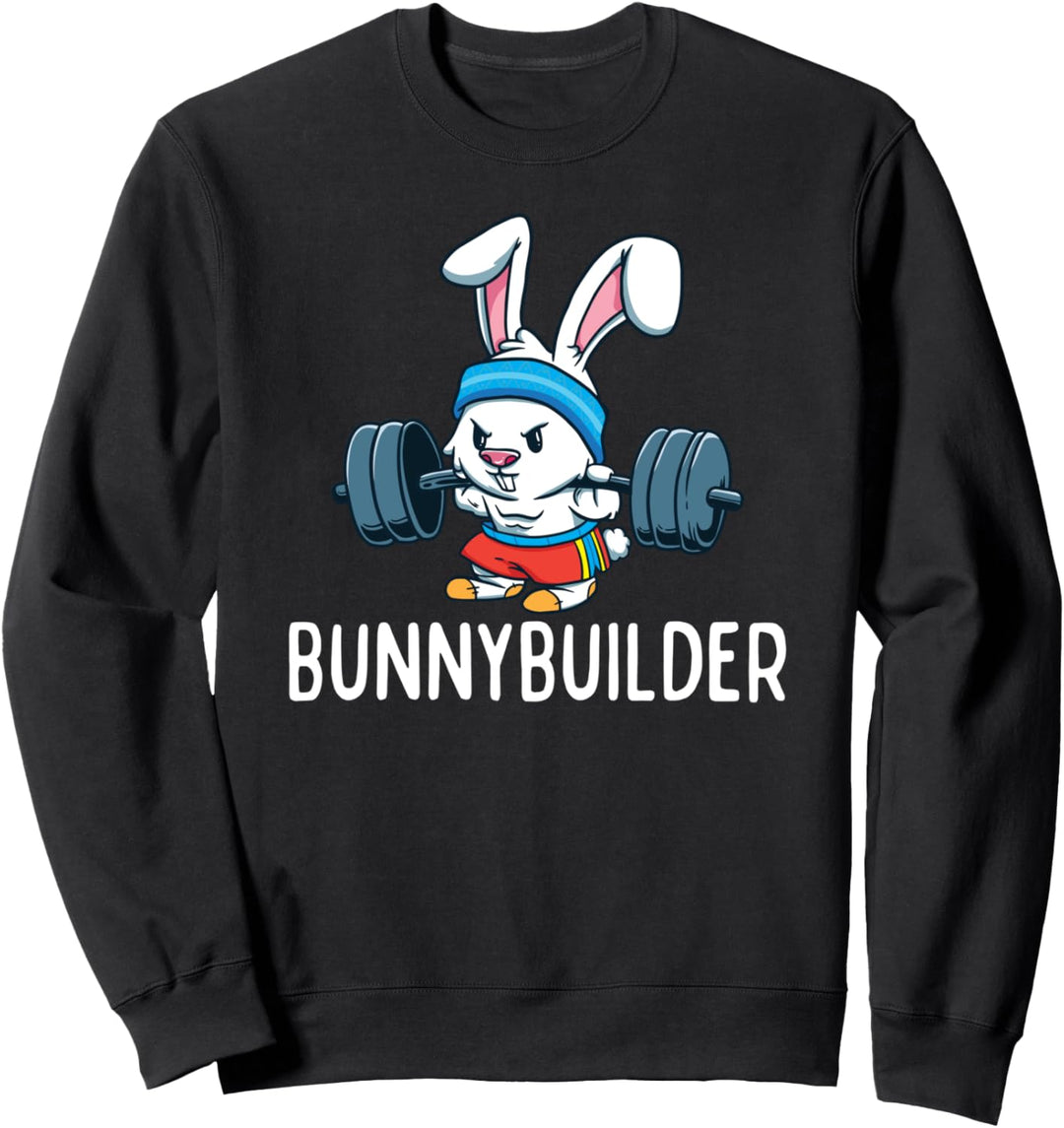 Bodybuilder Kaninchen Ostern Bunnybuilder Fitness Gym Sweatshirt