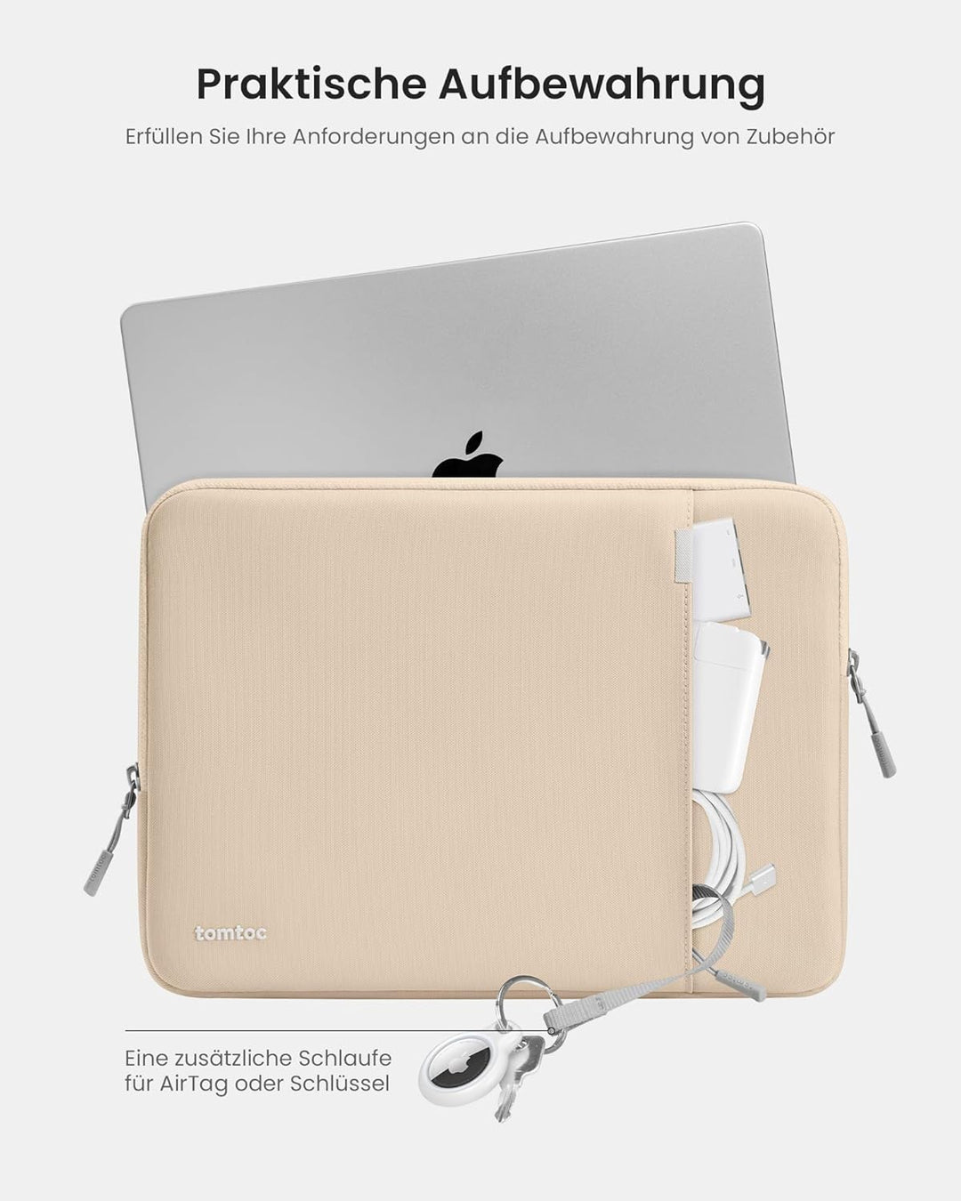 tomtoc 360° Laptop Tasche Hülle für 15-Zoll Neu MacBook Air M5 (2026), M4/A3241 (2025), M3/A3114, M2