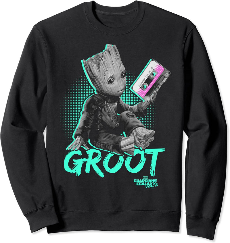 Marvel Guardians Vol. 2 Baby Groot Neon Tape Sweatshirt