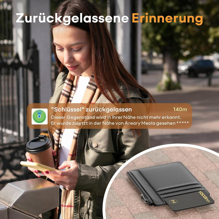 VOCOlinc Wallet Tracker Karte Slim 1.6mm, Smart Air Tracker Tag Card Kompatibel mit Apple Wo ist? Ap