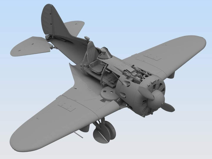 ICM 32003 Air, Force, Modellbausatz I-16 Type 29, WWII Soviet Fighter, Schwarz