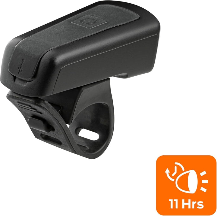 AXA Fahrradlicht Dwn Front 30 Lux – USB Aufladbar – 11 Stunden Leuchtdauer – Batterieanzeige – StVZO