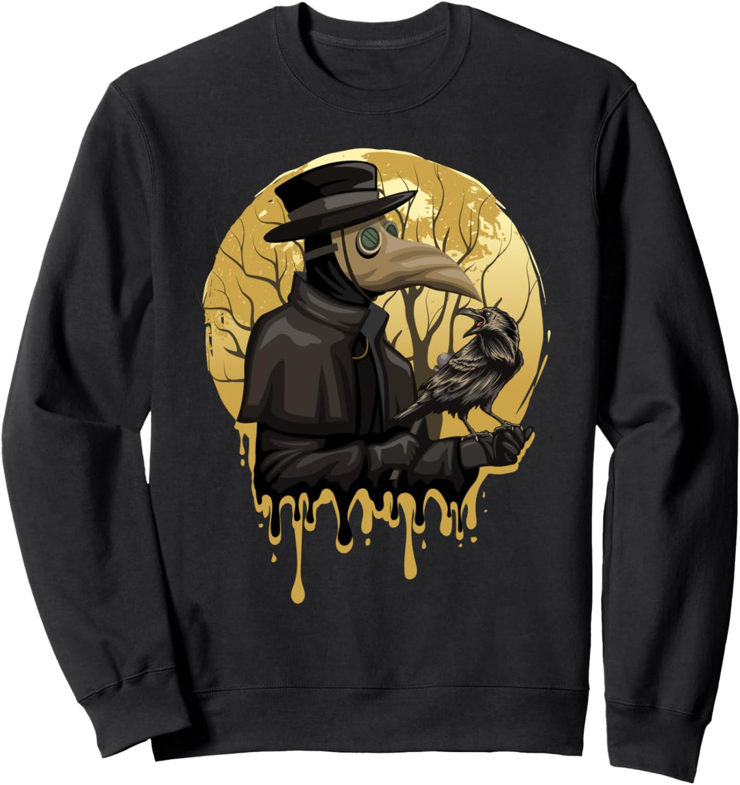 Krähe Pestdoktor Okkultes Aesthetic Rabe Goth Sweatshirt