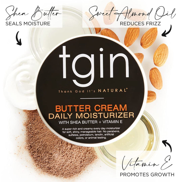 tgin Butter Cream Daily Moisturizer for Natural Hair, 12oz by tgin (Thank God It's Natural)