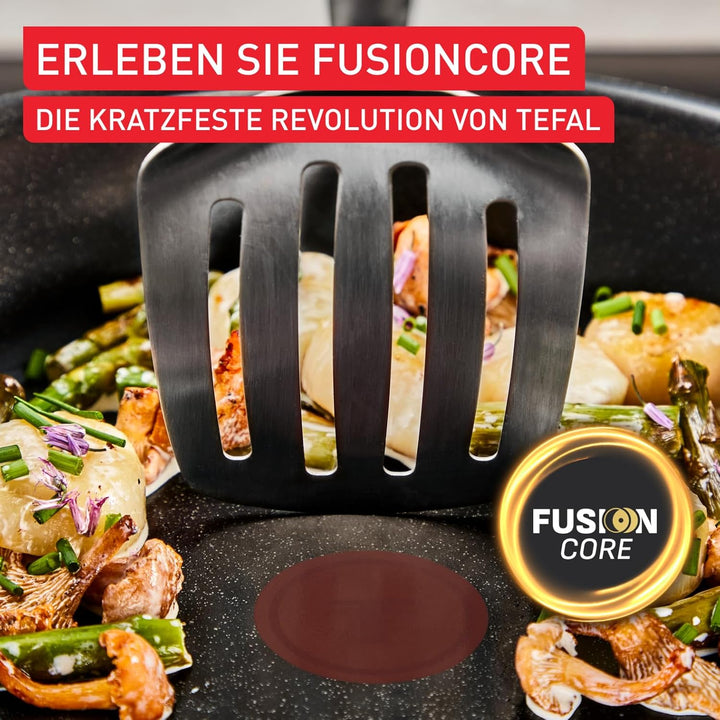 Tefal Explore On Keramikpfanne 28 cm, leistungsstarke Antihaftkeramikversiegelung, Fusioncore-Techno
