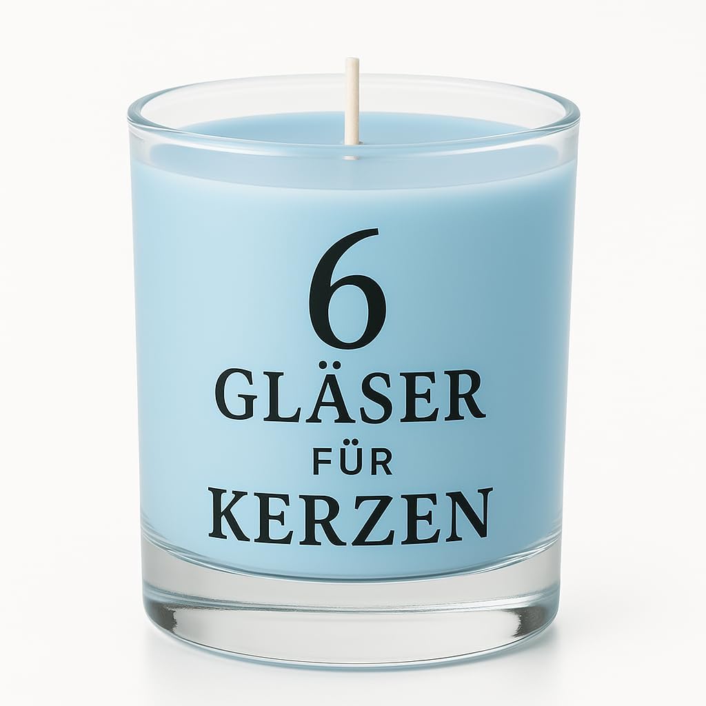 Glasmark KROSNO 1992 Kerzengläser Set 6 Stück Kerzen Gläser zum Kerzenmachen Transparent Leer DIY 31