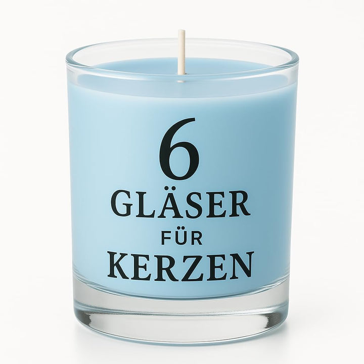 Glasmark KROSNO 1992 Kerzengläser Set 6 Stück Kerzen Gläser zum Kerzenmachen Transparent Leer DIY 31