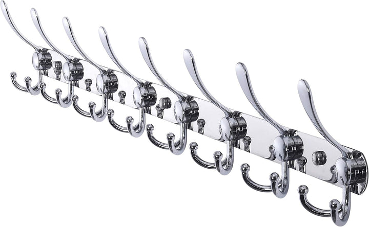 Dseap Garderobenleiste mit 8 haken, schwerlast 74cm Lang garderobenhaken, edelstahl wandgarderobe, k